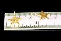 KG-117 thai karen hil tribes silver 4 gold vermeil die cut star shape charm 12.0 mm.
