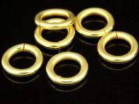KG-171 24K gold vermeil 10 thai karen hill tribes handmade silver mini opened plain round hoop 