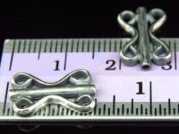 8KH-021 Thai karen hill tribe handmade silver 4 black&white fancy tube bead