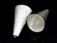 KA-043 Thai kaern hill handmade tribe silver 3 hammered cone clasp