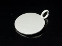 7KH-055 Thai karen hill tribe handmade silver 2 simple plain round disc charm 