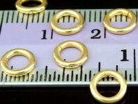 KG-171 24K gold vermeil 10 thai karen hill tribes handmade silver mini opened plain round hoop 