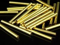 KG-292 24K gold vermeil 25 thai karen hill tribes handmade silver straight tube bead