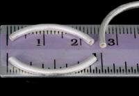 KC-014 Thai karen hill tribe hanamade silver 10 brushed curve tube bead