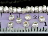 KI-033 Thai karen hill tribe handmade silver 20 small facet bead