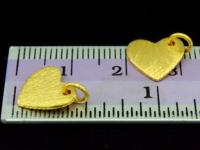 KG-467 24K gold vermeil Karen hill tribe handmade silver 4 satin puffy round charm