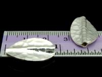 KJ-020 Thai karen hill tribe handmade silver 2 hammered twist leaf bead