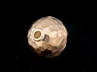 KZ-002 24K rose gold vermeil thai karen hill tribe handmade silver 1 hammered round ball bead