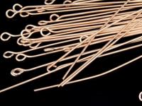 KZ-089 24K rose gold vermeil thai karen hill tribe handmade silver 20 eyepin