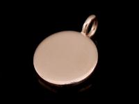 KZ-137 24K rose gold vermeil thai karen hill tribe handmade silver 3 smooth disc charm 