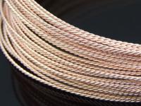 KX-003 24K rose gold vermeil thai karen hill tribe handmade silver triple twist wire 18 Gauge dead soft 5ft.