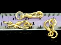 KG-357 24K Gold vermeil thai karen hill tribe handmade silve 3 thai karen hill tribes silver shiny snake clasp