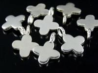 3KH-070 Thai karen hill tribe handmade silver 6 small flower diecut charm