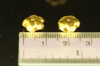 KG-611 24K gold vermeil thai karen hill silver 4 flower puffy beads