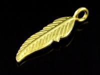 KG-121 24K gold vermeil 2 thai karen hill tribes handmade silver feather diecut charm