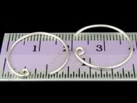 KA-020 Thai karen hill tribe handmade silver white 8 earring post hook