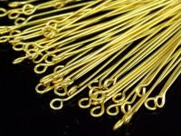 KG-155 24K gold vermeil 30 thai karen hill tribes handmade silver eyepin