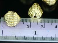 KG-436 Thai karen hill tribe silver 4 gold vermeil fancy facet bead