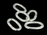 KA-086 Thai karen hill tribe handmade silver 8 hammered oval closed jump rings