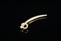KG-578 thai karen hill tribe handmade silver 4 gold vermeil tusk shape charm with hoop