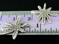 5KH-018 Thai karen hill tribe handmade silver 5 small seven serration leaf charm