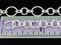 KL-017 Thai karen hill tribe silver plain round link chain 24 inch