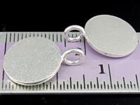 7KH-069 Thai karen hill tribe handmade silver 2 Sandblasted round disc charm