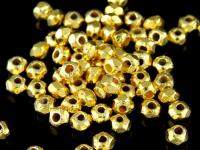 KG-124 24K gold vermeil 30 thai karen hill tribes handmade silver plain facet bead