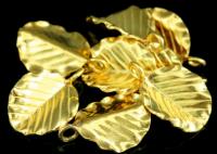 KG-317 Thai karen hill tribes handmade silver 2 gold vermeil laef charm