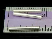 KC-010 Thai karen hill tribe handmade silver 15 plain straight tube bead