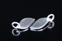 5KH-024 Thai Karen Hill Handmade Tribe Silver 4 middle leaf shape charm