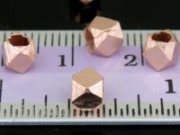 KZ-208 24K rose gold vermeil thai karen hill tribe silver 15 small facet bead