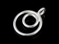 2KH-020 Thai karen hill tribe handmade silver 6 double plian ring charm