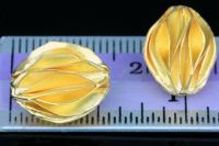 KG-518 24K gold vermeil Karen hill tribe handmade silver 2 michelia flower 