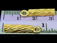 KG-196 24K gold vermeil Karen hill tribe handmade silver 1 scratch bar charm 