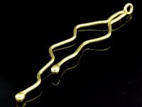  KG-281 24K gold vermeil 2 thai karen hill tribes handmade silver twub wavy charm