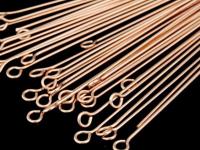 KZ-129 24K rose gold vermeil thai karen hill tribe handmade silver 20 long eyepin