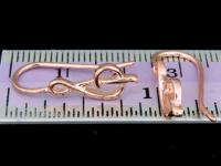 KZ-211 Thai karen hill tribes handmade 24K rose gold vermeil over silver pair G clef earring hook 