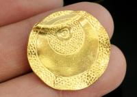 KG-169 Thai karen hill tribes silver 1 gold vermeil tribesman style bead