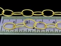 KG-441 24K gold vermeil Karen hill tribe handmade silver 24 Inches oval link chain