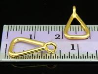 KG-348 24K gold vermeil 4 Silver plain wire triangle drop shape charm
