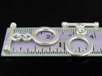 KR-031 Thai karen hill tribe handmade silver 2 plain round toggle