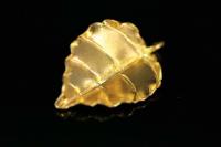 KG-173 Thai karen hill tribes handmade silver 2 gold vermeil leaf charm