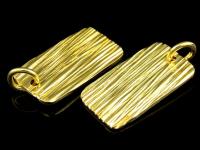 KG-328 24k gold vermeil thai karen hill tribe handmade silver 2 scratch rectangle disc charm (not fix hoop)