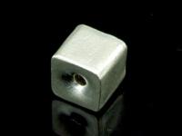 KV-022 Thai karen hill tribe handmade silver 2 plain cube bead 