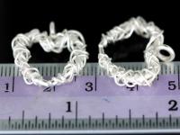 KA-068 thai karen hill tribe silver 2 swirl wire heart charm