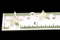 3KH-007 thai karen hill tribe handmade silver 4 die cut star shape charm 14.0 mm.