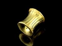 KG-119 24K gold vermeil Karen hill tribe handmade silver 2 drum shape bead 
