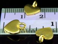 KG-270 24K gold vermeil 10 thai karen hill tribes handmade silver plain heat shape charm