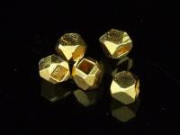 KG-054 24K gold vermeil 50 thai karen hill tribes handmade silver mini facet bead 